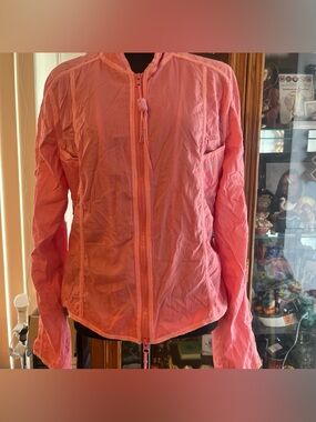 Giorgio Armani Coral Pink Women's Zip Bomber Jacket